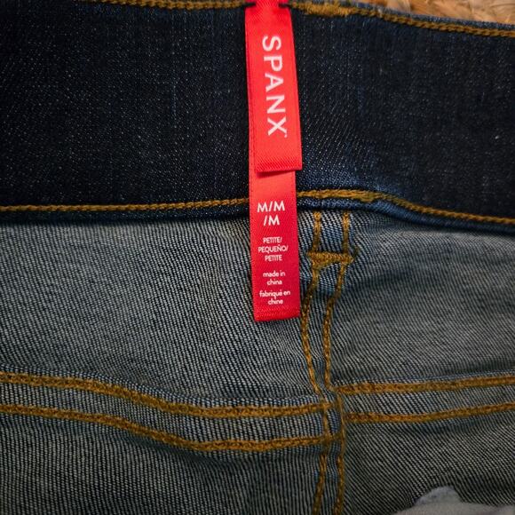 Spanx Ankle Skinny Jeans in Midnight Shade Women’s Blue Stretch Medium NWT - Picture 4 of 6